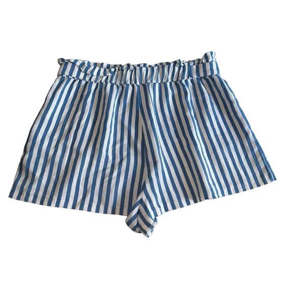Zara l Striped Pleated Shorts XL - Picture 3 of 10